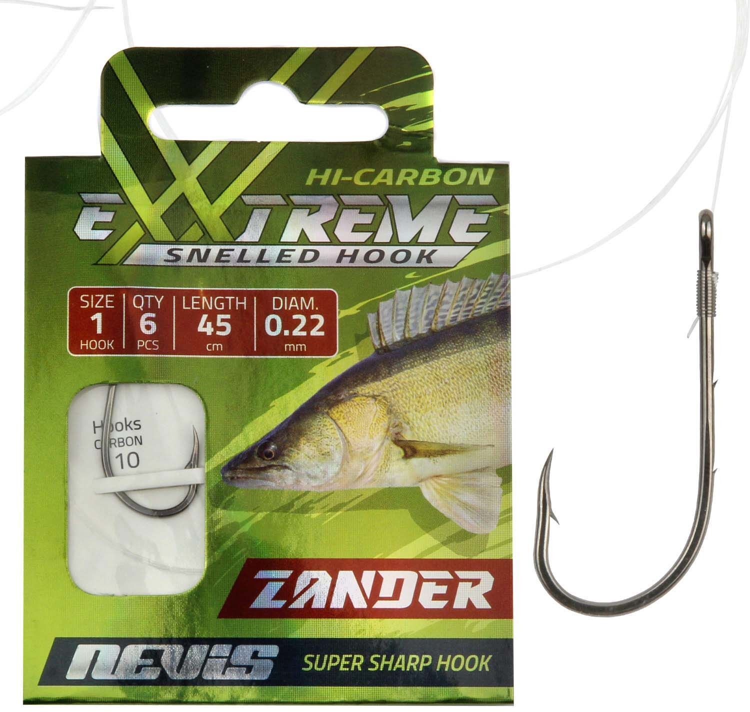 Carlige Legate Nevis Salau 0.22mm 45cm 6buc/pac