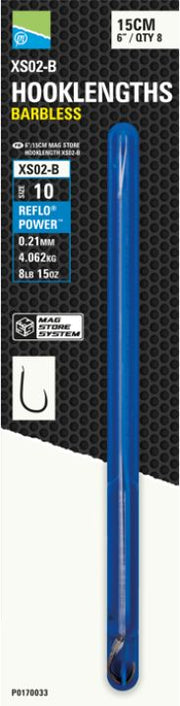 Carlige Legate PRESTON Mag Store Hooklength, 15cm, Nr.10, 0.21mm, 4.062kg, 8buc/pac