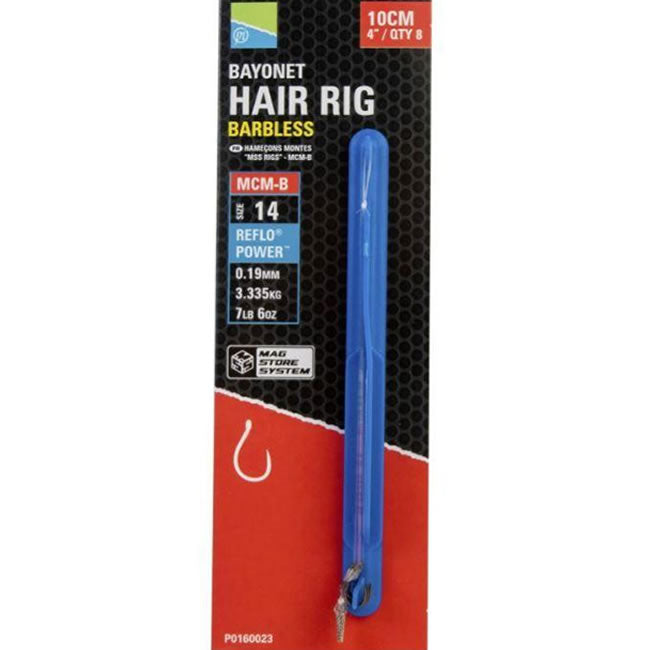 Carlige Legate Preston MCM-B Bayonet Hair Rigs 10cm 0.19mm 3.335 kg