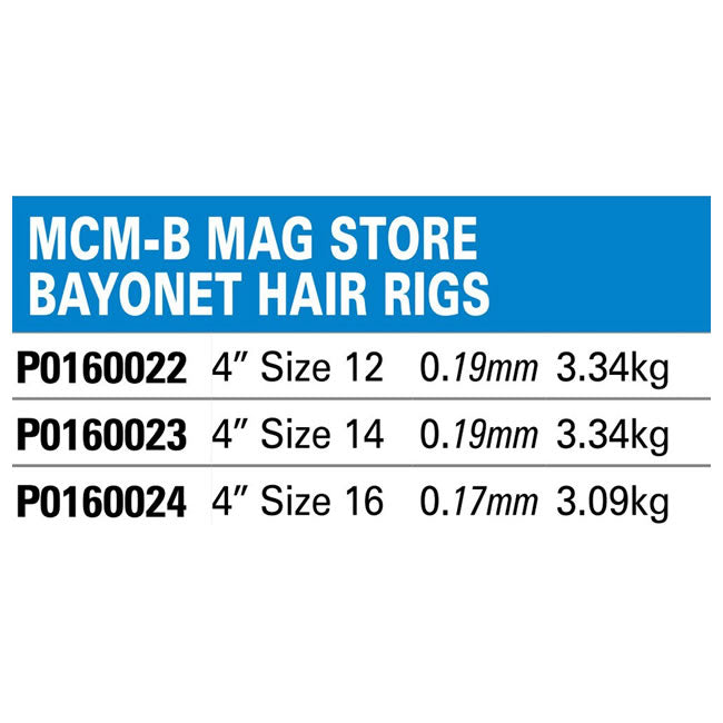 Carlige Legate Preston MCM-B Bayonet Hair Rigs 10cm 0.19mm 3.335 kg