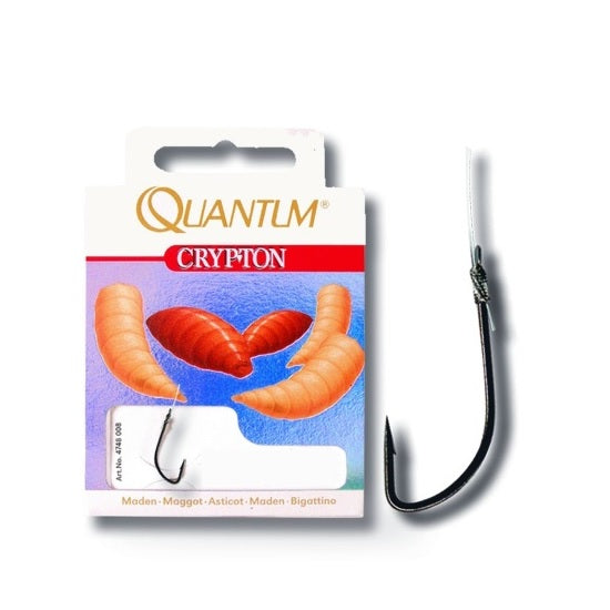 Carlige Legate Quantum Crypton Maggot 40cm Fir Black