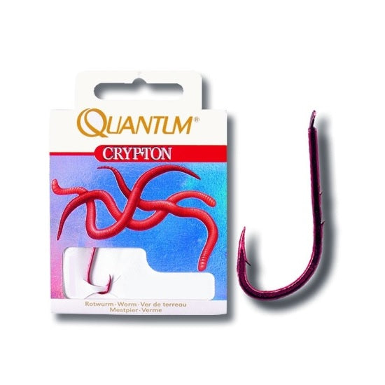 Carlige Legate Quantum Crypton Red Worm 70cm Fir Rosu