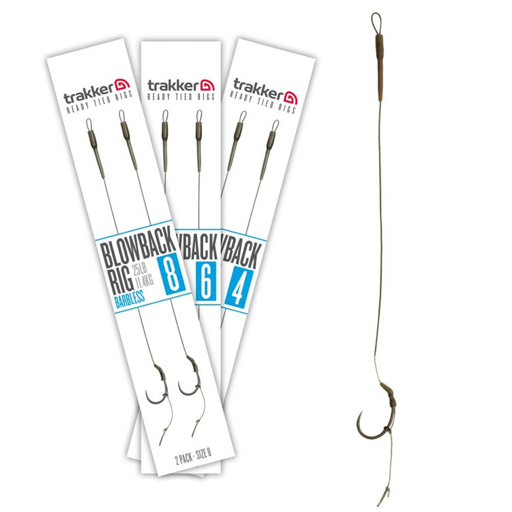 Carlige Legate TRAKKER Blowback Ready Rigs Barbless 25lbs 2buc/pac