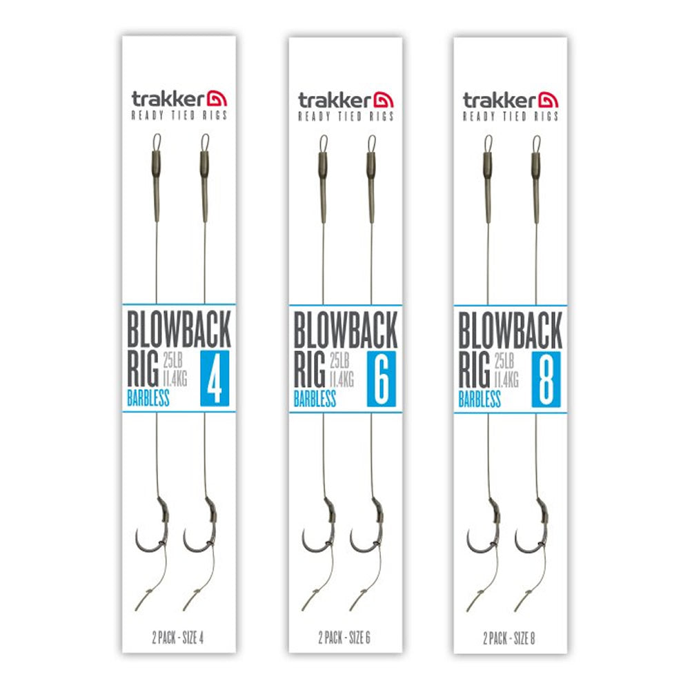 Carlige Legate TRAKKER Blowback Ready Rigs Barbless 25lbs 2buc/pac