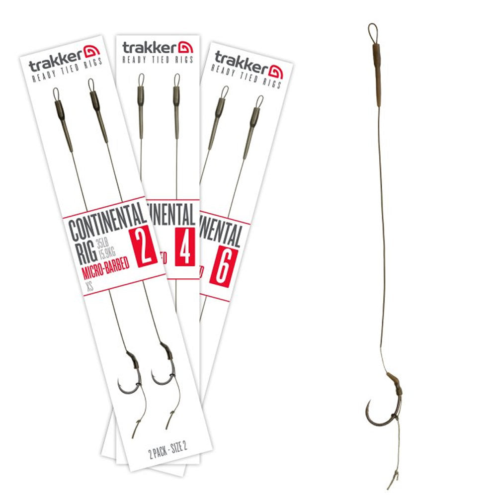 Carlige Legate TRAKKER Continental Ready Rigs Micro Barbed 35lbs 2buc/pac