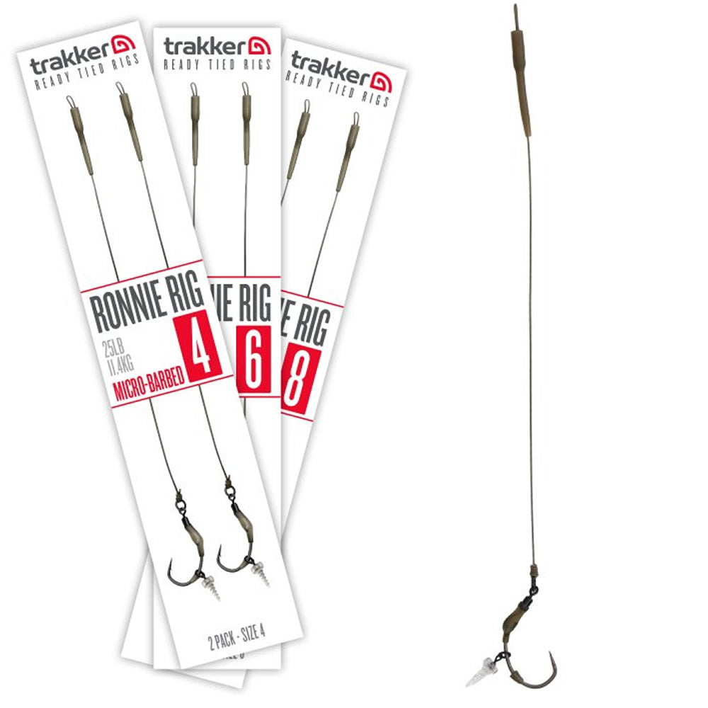 Carlige Legate TRAKKER Ronnie Rigs Micro Barbed 25lbs 2buc/pac