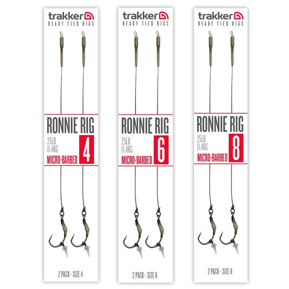 Carlige Legate TRAKKER Ronnie Rigs Micro Barbed 25lbs 2buc/pac