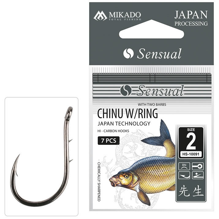 Carlige MIKADO Sensual Chinu Ring With Barbs BN 10buc/pac