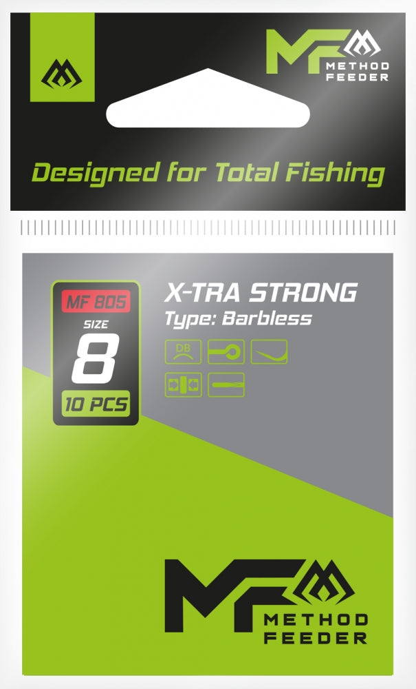 Carlige MIKADO X-Tra Strong Barbless, N.12, 10buc/pac