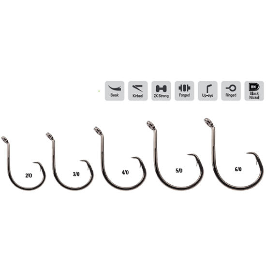 Carlige MUSTAD Octopus Wide Gap Inline Circle Hook 1X Strong 6buc/pac
