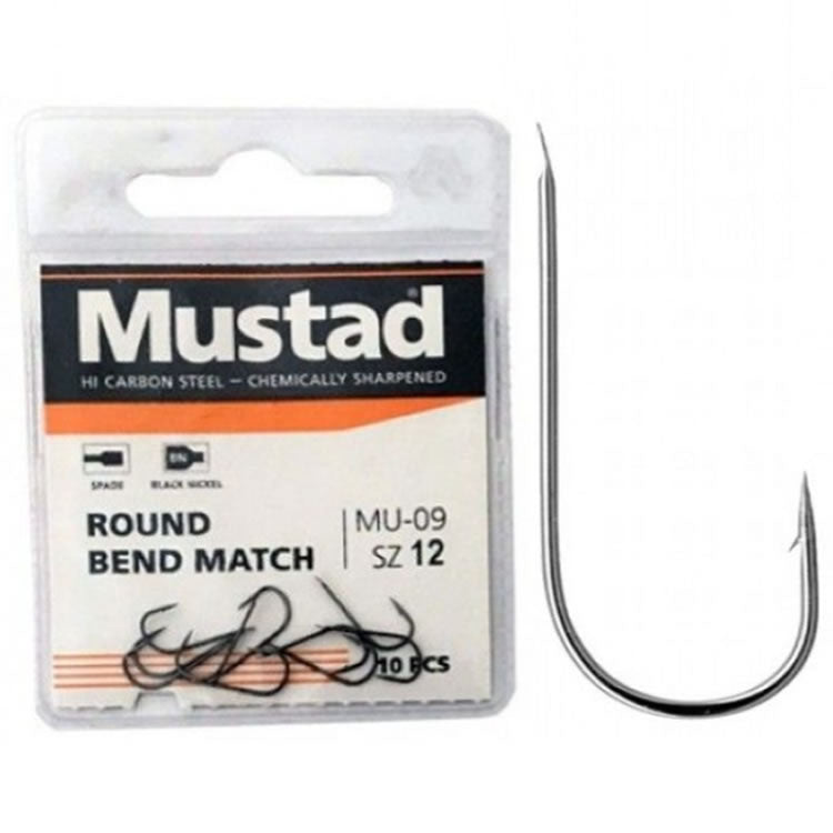 Carlige MUSTAD Round Bend Match MU09 Black Nickel 10buc/pac
