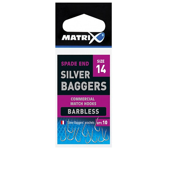 Carlige Matrix Silver Baggers Barbless 14