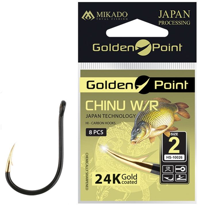 Carlige Mikado Golden Point Chinu W/R GB 10buc/plic