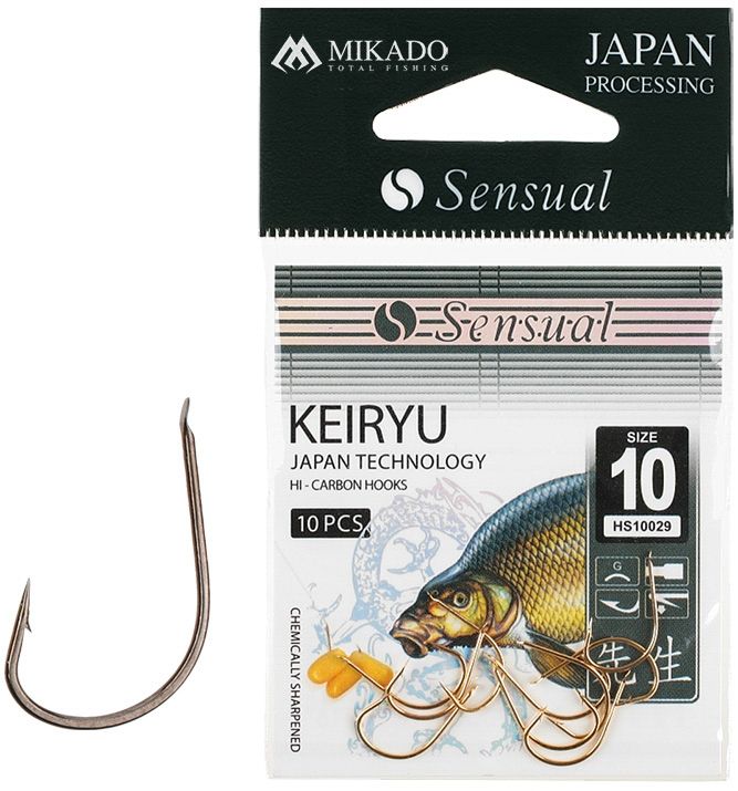 Carlige Mikado Sensual Keiryu Gold, Nr.12, 10buc/plic
