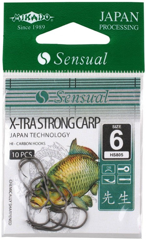 Carlige Mikado Sensual X-TRA Strong Carp 10buc/plic