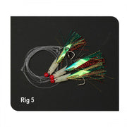 Carlige Montate DAM 5 Mackrel Glow Hokkai No.2/0 100cm/10cm 0.55/0.45mm