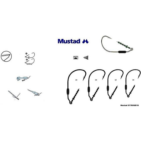 Carlige Mustad Offset Lestate Power Lock Plus pentru Twister 3buc/plic