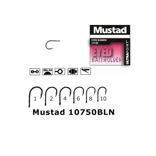 Carlige Mustad cu Ochet BLN Forjat 2 Spini 10buc/plic
