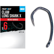 Carlige NASH Claw Long Shank X Size 2, 10buc/pac