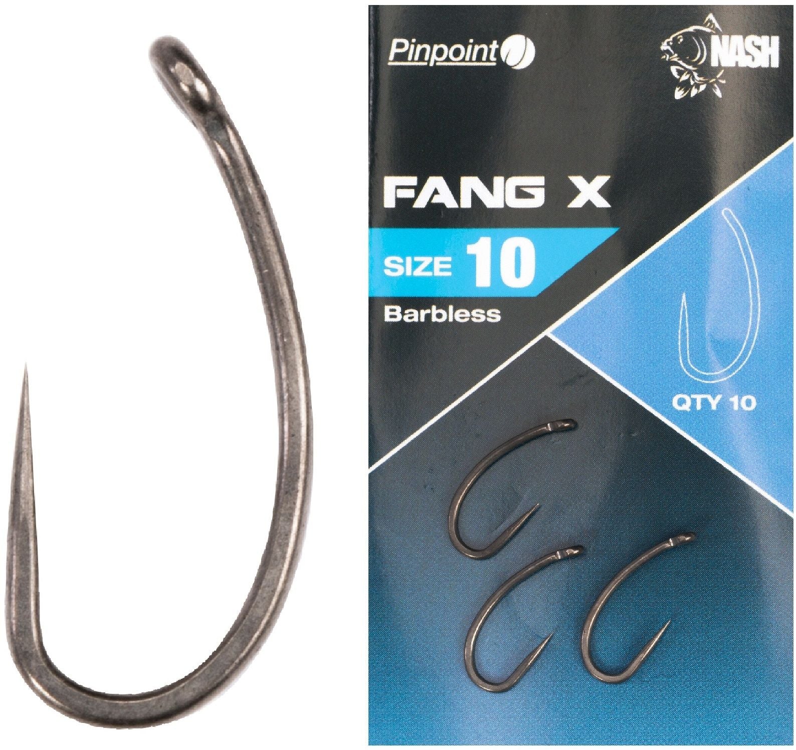 Carlige NASH Fang X Barbless, Size 5, 10buc/pac