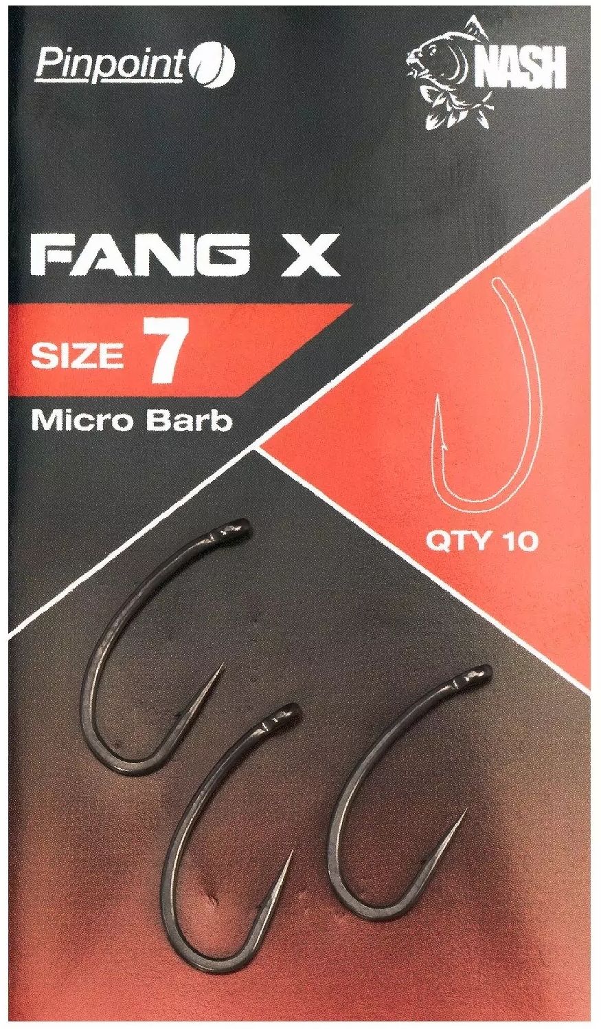Carlige NASH Fang X Micro Barb, Size 5, 10buc/pac