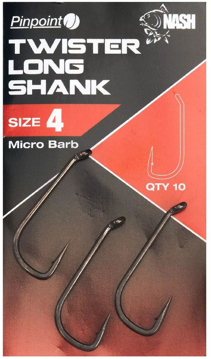 Carlige NASH Twister Long Shank Micro Barb, Size 5, 10buc/pac