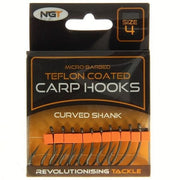 Carlige NGT Teflonate Curved Shank Carp Hooks 10buc/plic