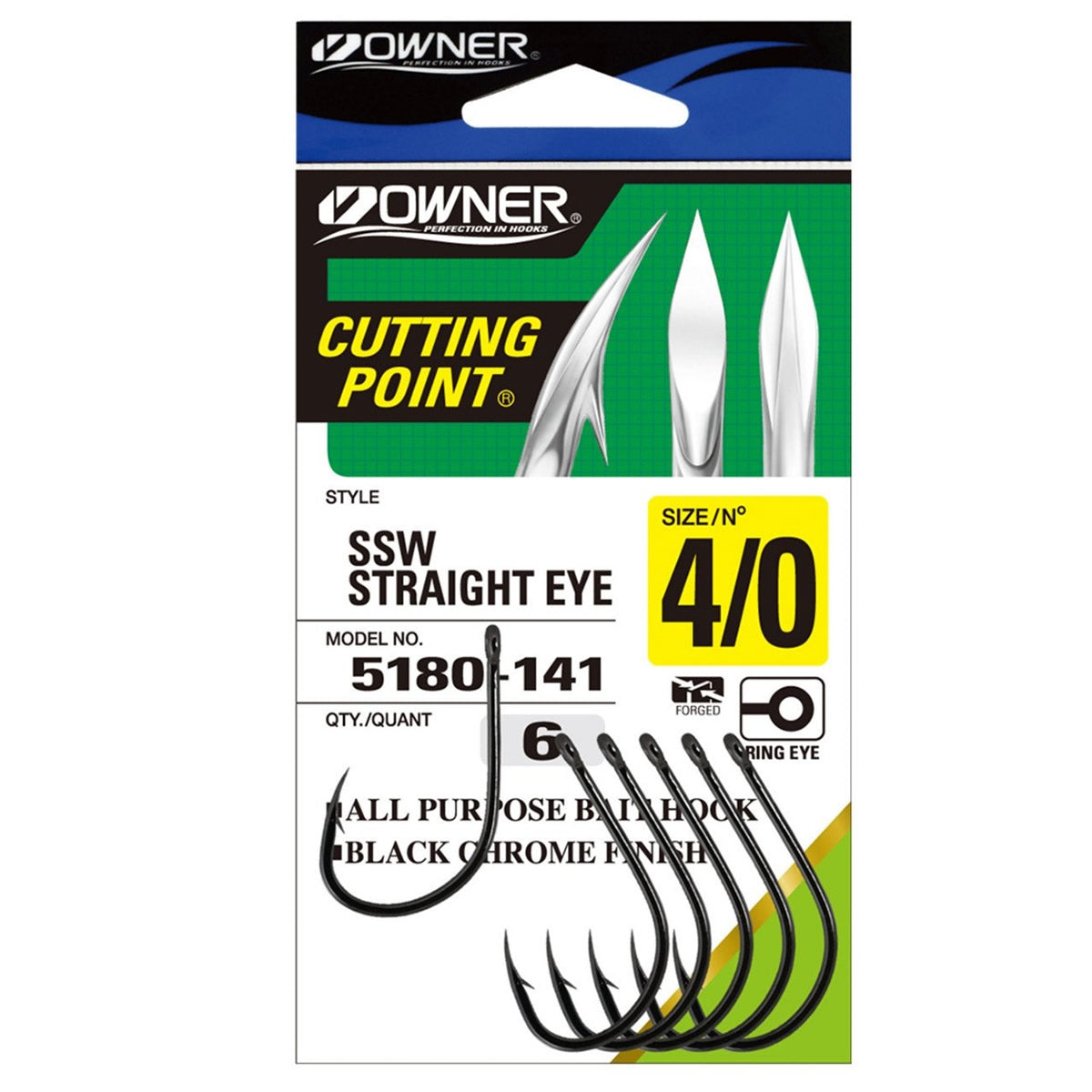 Carlige OWNER 5180 SSW Straight Eye Black Chrome