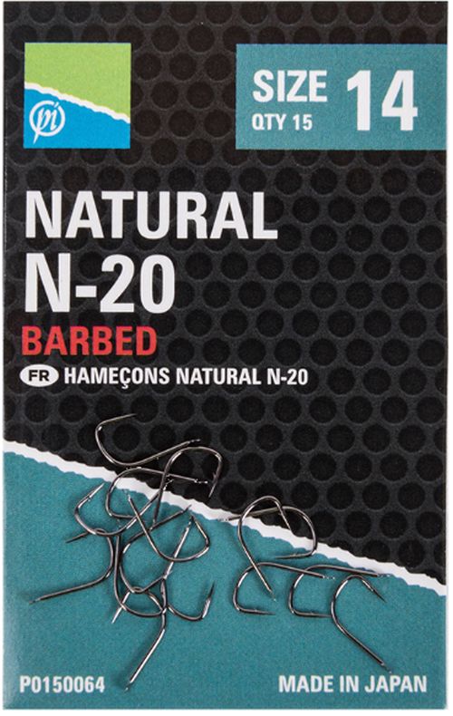 Carlige Preston Natural N-20, Nr.14, 15buc/pac