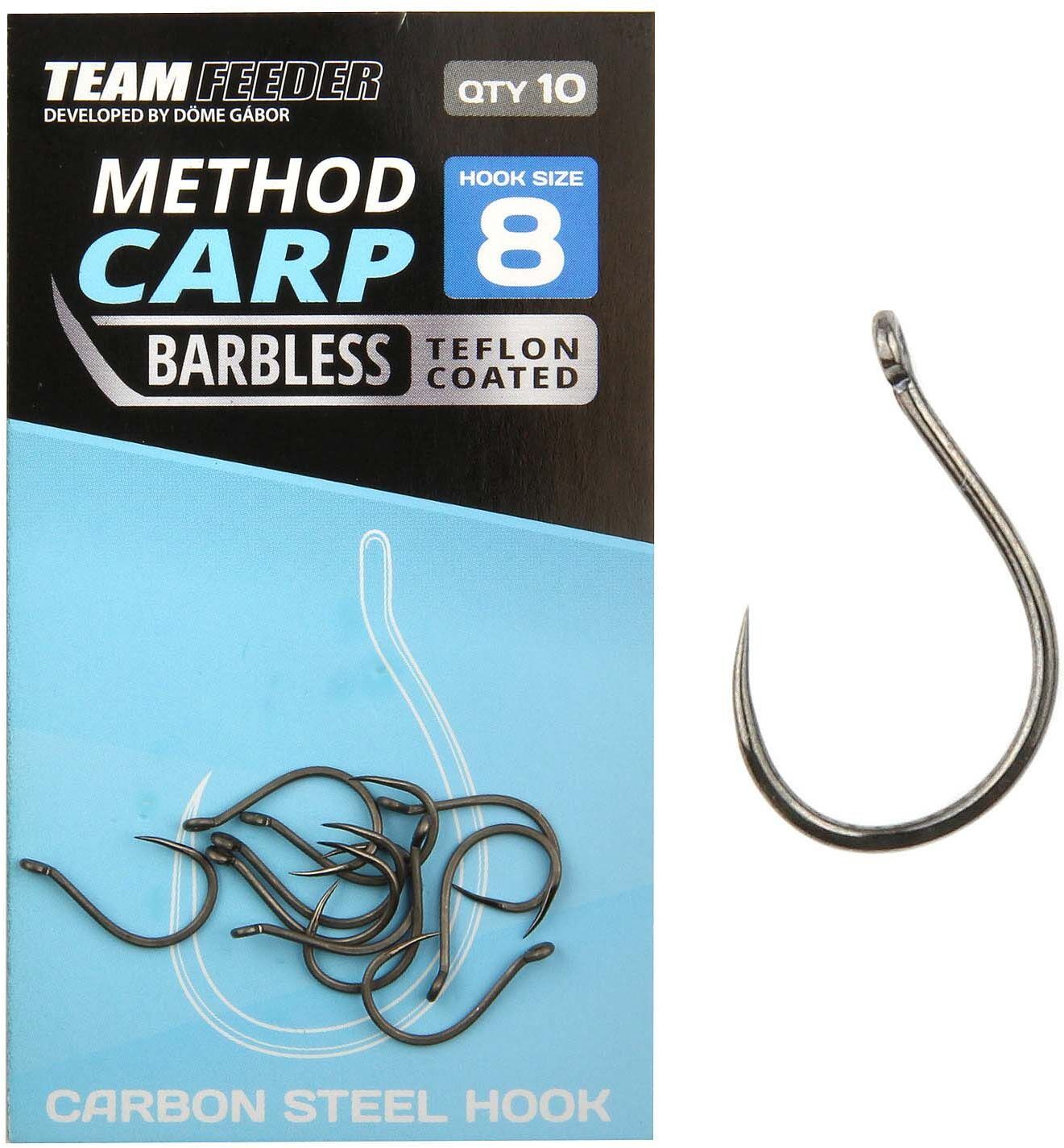 Carlige Team Feeder By Dome Method Carp Barbless 10buc/pac