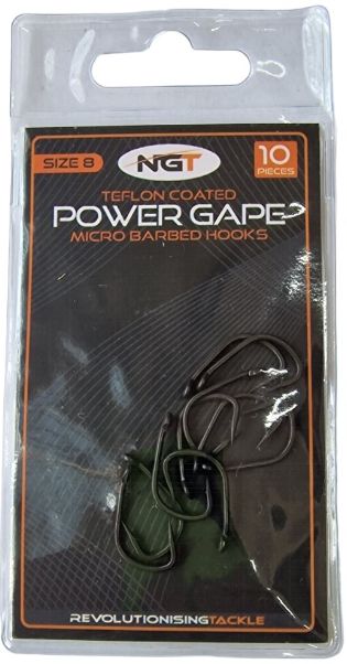 Carlige Teflonate NGT Power Gape Hooks 10buc/pac