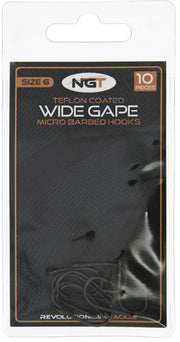 Carlige Teflonate NGT Wide Gape Hooks 10buc/pac