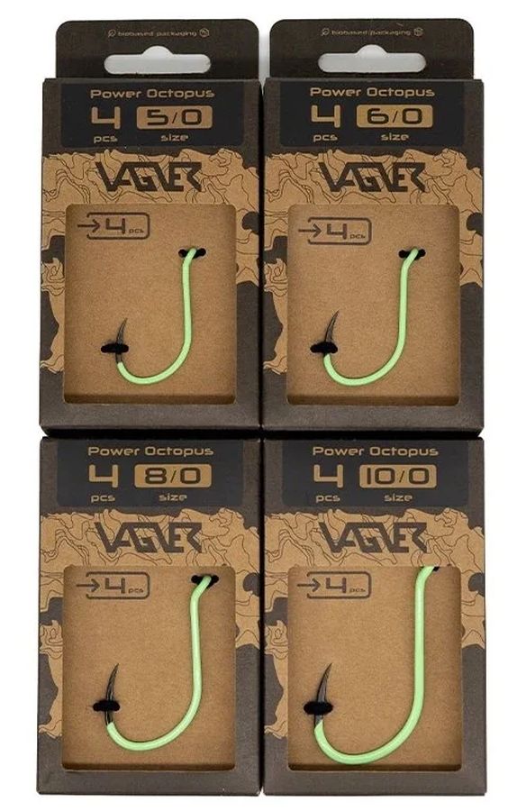 Carlige VAGNER Hook Power Octopus 4buc/pac
