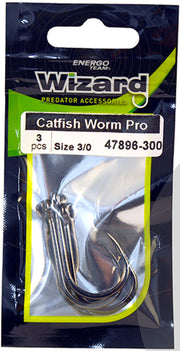 Carlige Wizard Catfish Worm Pro Brazed 3 buc/pac