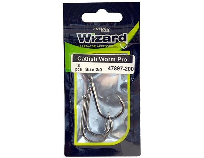 Carlige Wizard Catfish Worm Pro 3 buc/plic
