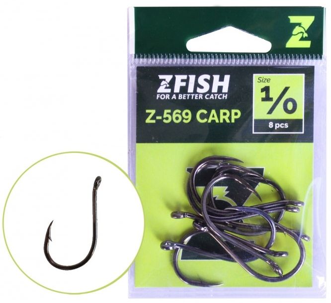 Carlige Zfish Carp Hooks Z-569, Nr.1/0, 10buc/pac