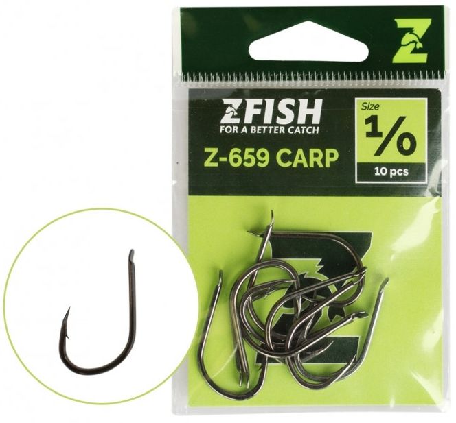 Carlige Zfish Carp Hooks Z-659, Nr.4, 10buc/pac