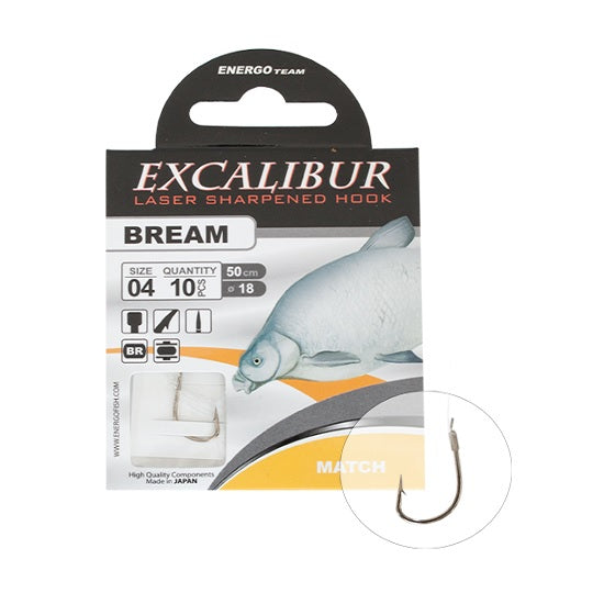 Carlige legate Excalibur Bream Match 10Buc/Plic