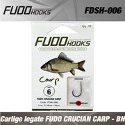 Carlige legate FUDO CRUCIAN CARP - BN NR 10 0.14 mm/ 70 cm