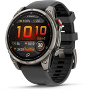 Ceas GARMIN Fenix 8 Pro Amoled Saphire Titan Curea Silicon Graphite / Black EMEA