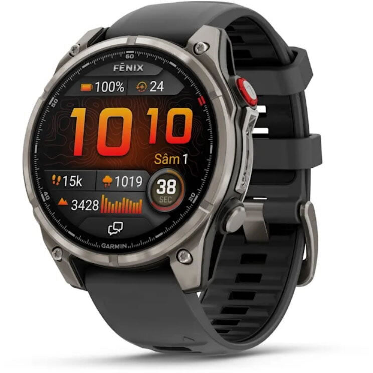 Ceas GARMIN Fenix 8 Pro Amoled Saphire Titan Curea Silicon Graphite / Black EMEA