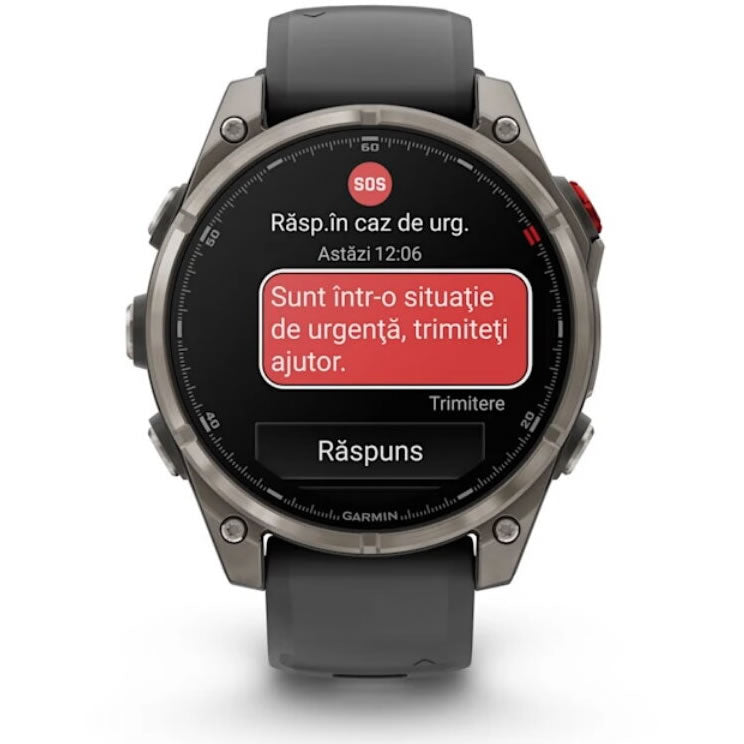 Ceas GARMIN Fenix 8 Pro Amoled Saphire Titan Curea Silicon Graphite / Black EMEA