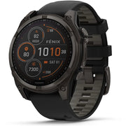 Ceas GARMIN Fenix 8 Solar Sapphire Carbon Grey TI / Black EM