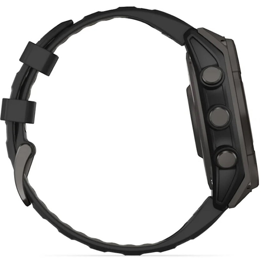 Ceas GARMIN Fenix 8 Solar Sapphire Carbon Grey TI / Black EM