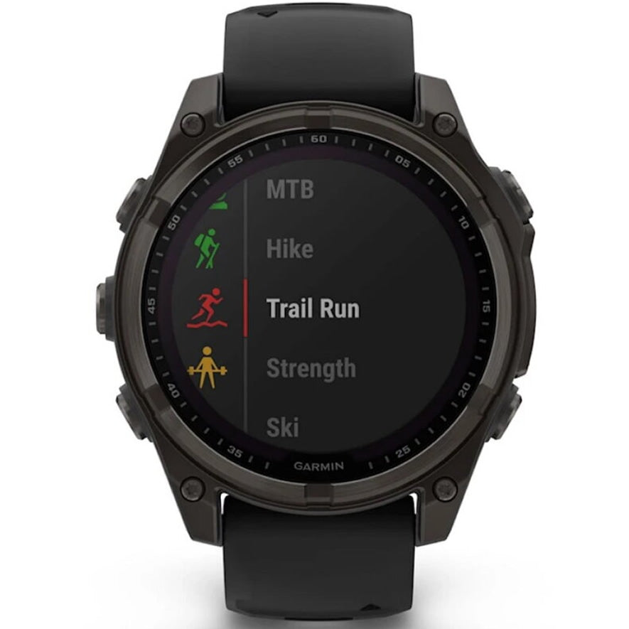 Ceas GARMIN Fenix 8 Solar Sapphire Carbon Grey TI / Black EM