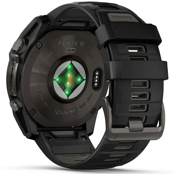 Ceas GARMIN Fenix 8 Solar Sapphire Carbon, Grey TI / Black, 51mm, EM