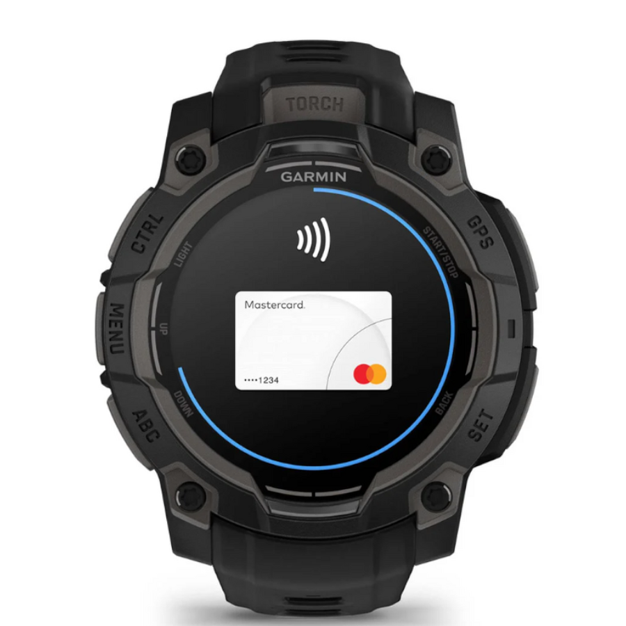Ceas GARMIN Instinct 3 Amoled Black, Curea Neagra, 45mm