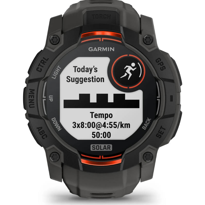 Ceas GARMIN Instinct 3 Solar Black Curea Charcoal 50mm