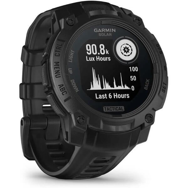 Ceas GARMIN Instinct 3 Solar Black Tactical Edition Curea Neagra
