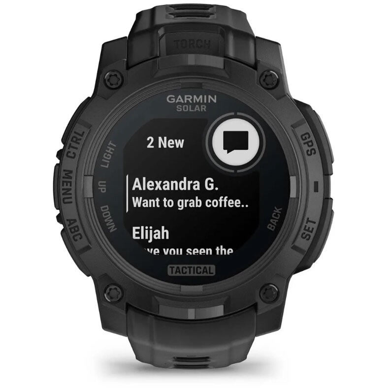 Ceas GARMIN Instinct 3 Solar Black Tactical Edition Curea Neagra